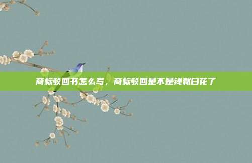 商标驳回书怎么写,商标驳回是不是钱就白花了