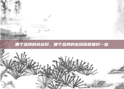 哪个品牌的商标好,哪个品牌的密码锁质量好一些