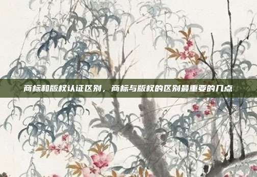 商标和版权认证区别,商标与版权的区别最重要的几点