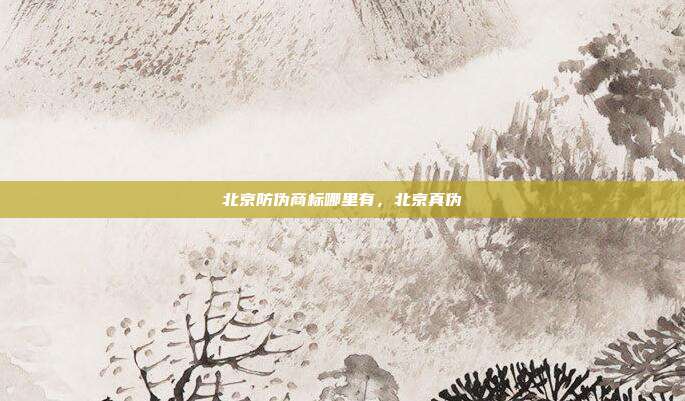 北京防伪商标哪里有，北京真伪