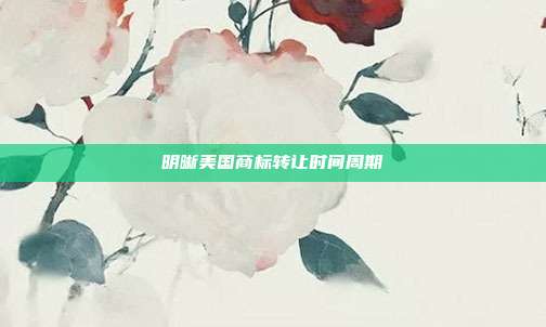 明晰美国商标转让时间周期