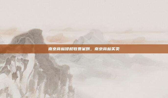 南京商标侵权收费案例,南京商标买卖