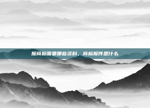 报商标需要哪些资料,商标报件是什么