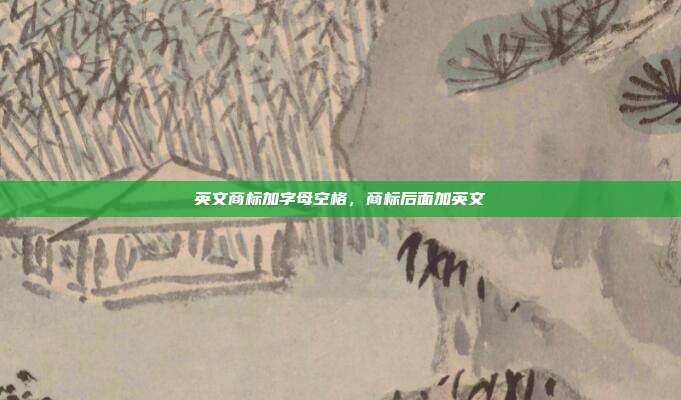 英文商标加字母空格，商标后面加英文