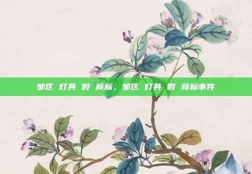 邹区 灯具 假 商标,邹区 灯具 假 商标事件