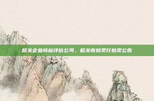 韶关企业商标评估公司,韶关市拍卖行拍卖公告