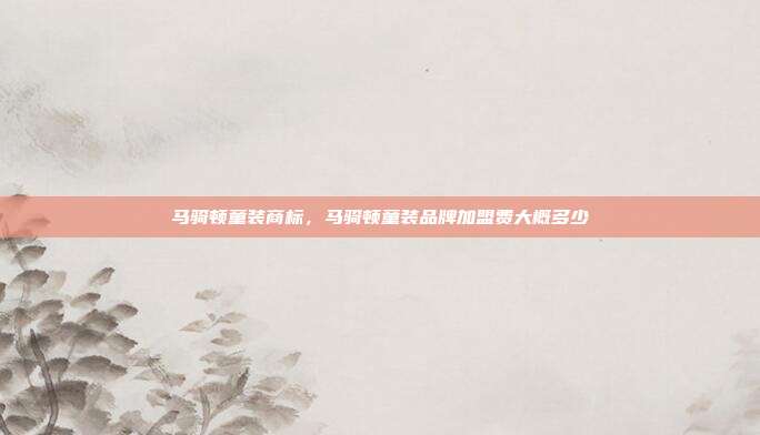 马骑顿童装商标,马骑顿童装品牌加盟费大概多少