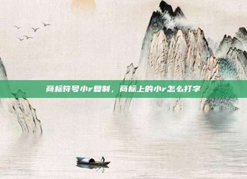 商标符号小r复制,商标上的小r怎么打字
