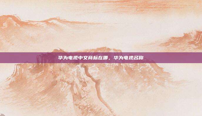 华为电视中文商标在哪,华为电视名称