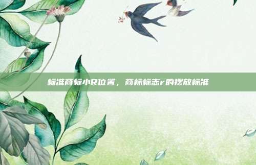 标准商标小R位置，商标标志r的摆放标准