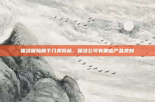 保洁保险属于几类商标,保洁公司有哪些产品类别