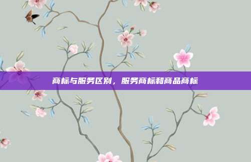 商标与服务区别，服务商标和商品商标