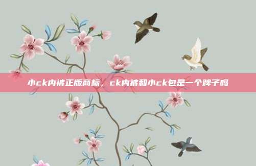 小ck内裤正版商标，ck内裤和小ck包是一个牌子吗