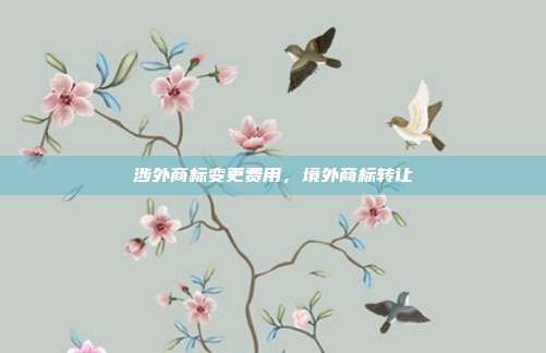 涉外商标变更费用,境外商标转让