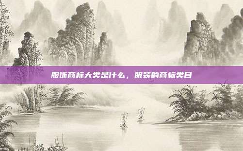 服饰商标大类是什么,服装的商标类目