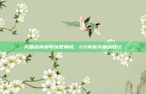 天猫店商标可以更换吗，20商标天猫店转让