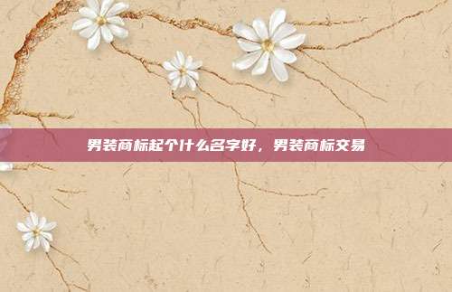 男装商标起个什么名字好,男装商标交易