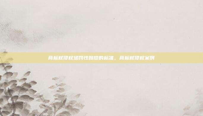 商标权侵权惩罚性赔偿的标准,商标权侵权案例
