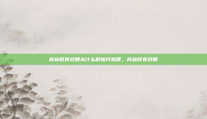 商标权有效期从什么时候开始算,商标权有效期