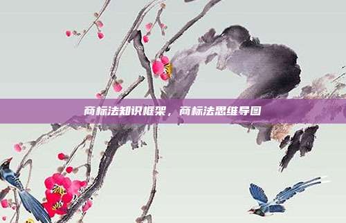 商标法知识框架,商标法思维导图