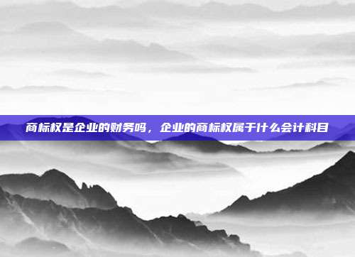 商标权是企业的财务吗，企业的商标权属于什么会计科目