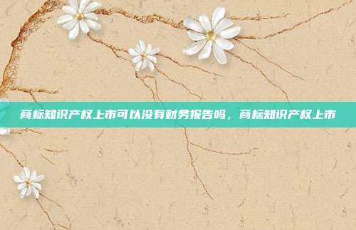 商标知识产权上市可以没有财务报告吗，商标知识产权上市