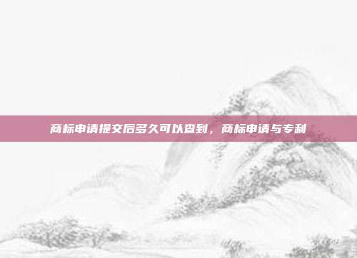 商标申请提交后多久可以查到，商标申请与专利