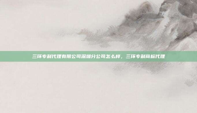 三环专利代理有限公司深圳分公司怎么样，三环专利商标代理