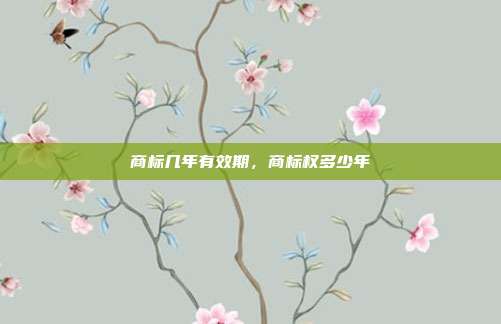 商标几年有效期,商标权多少年