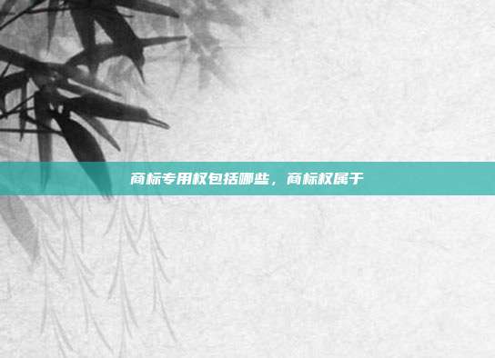 商标专用权包括哪些,商标权属于