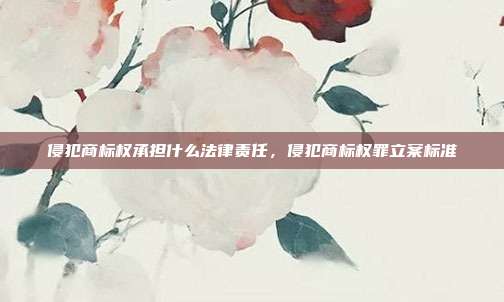 侵犯商标权承担什么法律责任,侵犯商标权罪立案标准