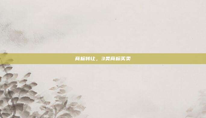商标转让,3类商标买卖