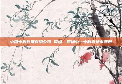 中国专利代理有限公司 深圳,深圳中一专利商标事务所