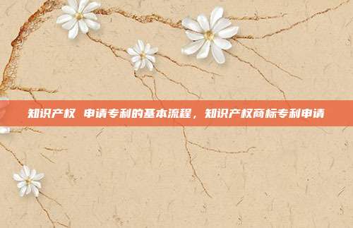知识产权 申请专利的基本流程,知识产权商标专利申请