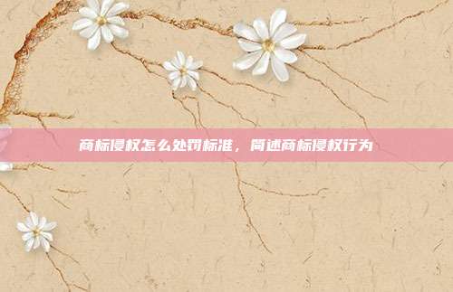 商标侵权怎么处罚标准,简述商标侵权行为