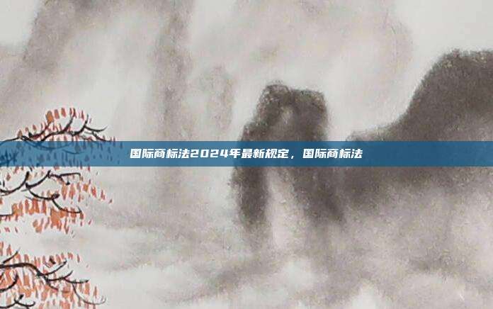 国际商标法2024年最新规定,国际商标法