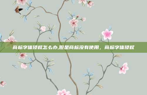 商标字体侵权怎么办,但是商标没有使用,商标字体侵权