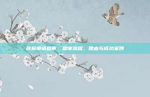 商标申请复审:复审流程、理由与成功案例