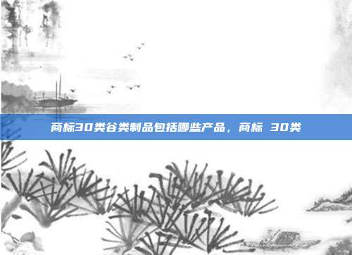商标30类谷类制品包括哪些产品,商标 30类