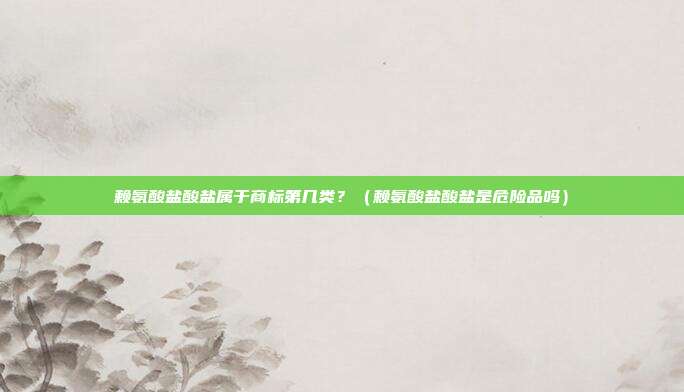 赖氨酸盐酸盐属于商标第几类?(赖氨酸盐酸盐是危险品吗)