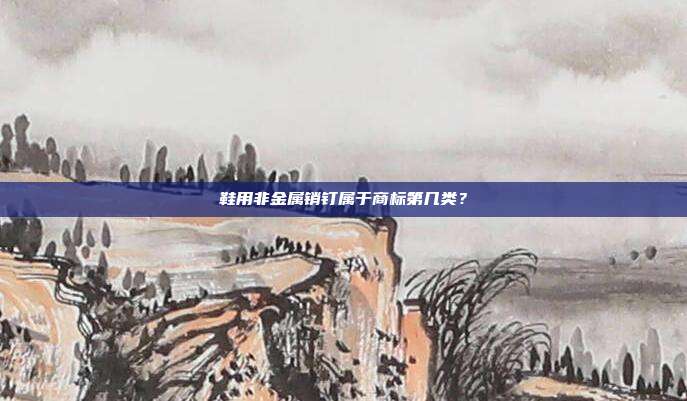 鞋用非金属销钉属于商标第几类？