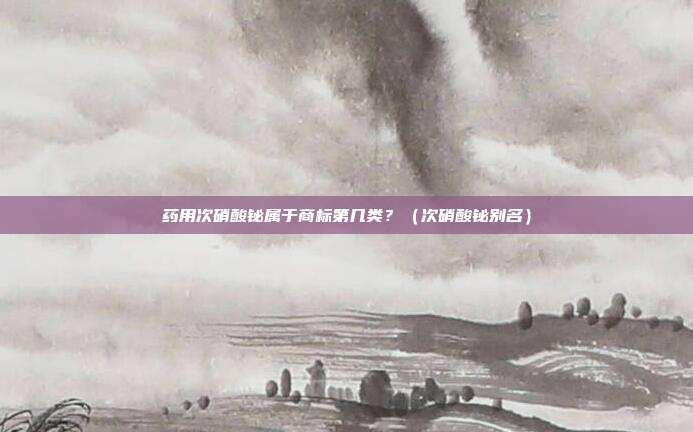 药用次硝酸铋属于商标第几类？（次硝酸铋别名）