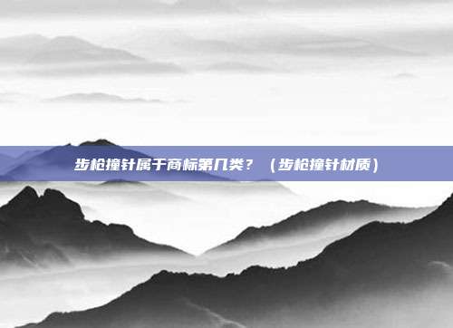 步枪撞针属于商标第几类?(步枪撞针材质)