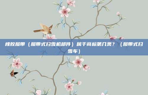 橡胶履带（履带式扫雪机部件）属于商标第几类？（履带式扫雪车）