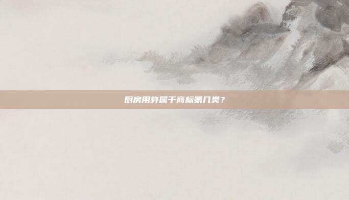 厨房用杵属于商标第几类?