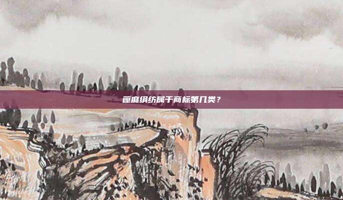 蓖麻绢纺属于商标第几类?