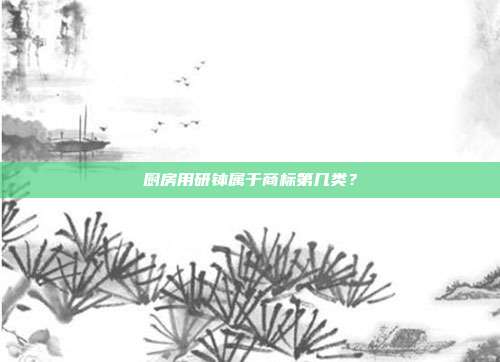 厨房用研钵属于商标第几类?