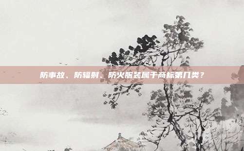 防事故、防辐射、防火服装属于商标第几类？