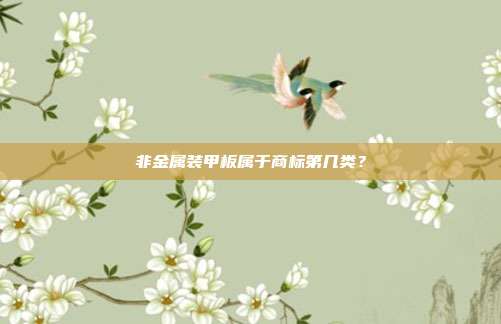 非金属装甲板属于商标第几类？