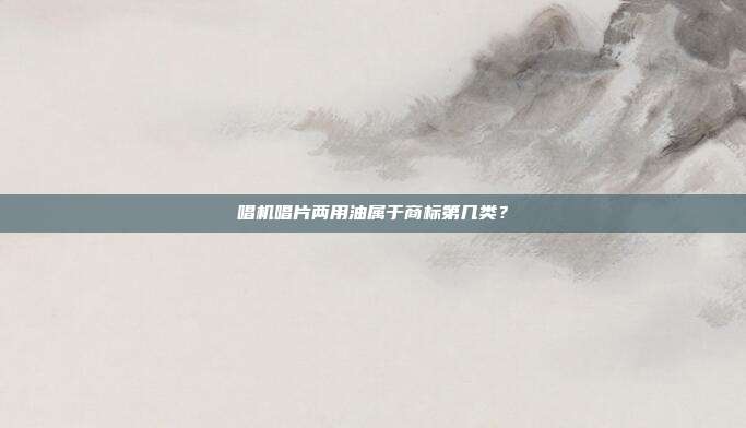 唱机唱片两用油属于商标第几类?